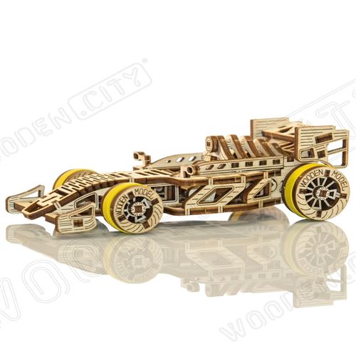  Wooden City Puzzle 3D en bois voiture de course 16 cm