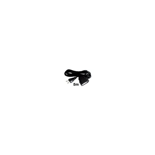 Zenitech - Rallonge électrique - 6A - 2x 0,75mm² - 5m - Noir - Image 2