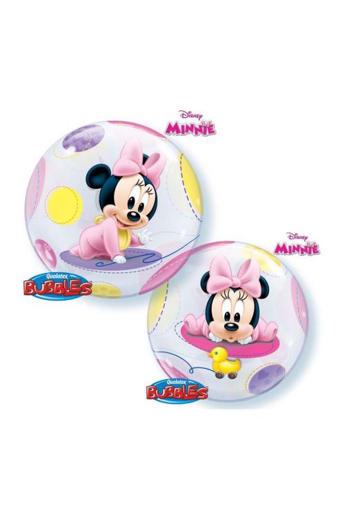ballon bulle 55 cm baby minnie