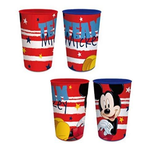 Set de 4 gobelets Disney Mickey Mouse , la Souris en Plastiques 280 ML Environ