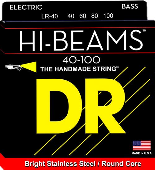 Jeu de cordes guitare basse DR Hi-Beam Lite LR40