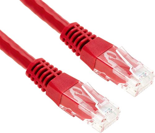 Cordon RJ45 catégorie 5e F/UTP snagless rouge - 2 m