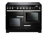 Falcon Professional Deluxe 110 - Cuisinière (four à deux étages) - pose libre - largeur : 110 cm - profondeur : 65 cm - hauteur : 90.5 cm - avec système auto-nettoyant - noir brillant