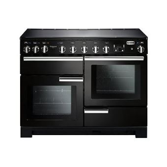 Falcon Professional Deluxe 110 - Cuisinière (four à deux étages) - pose libre - largeur : 110 cm - profondeur : 65 cm - hauteur : 90.5 cm - avec système auto-nettoyant - noir brillant