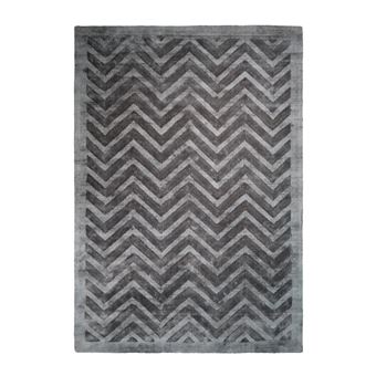 Tapis Rayures à Poils Courts "Luxury IV" Gris 200 x 290 cm - 1
