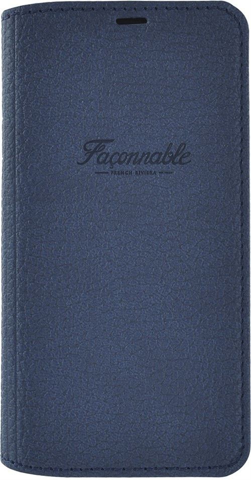 Etui folio French Riviera Façonnable bleu marine pour iPhone X