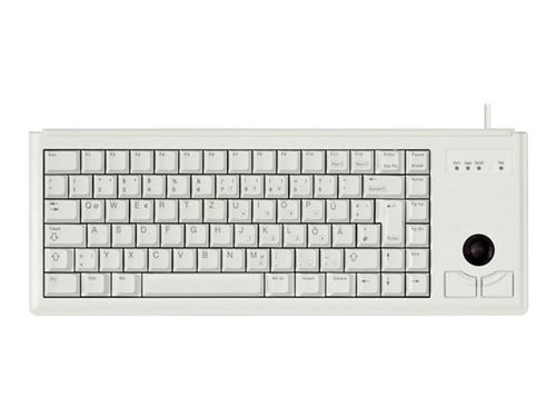 CHERRY Compact-Keyboard G84-4400 - Toetsenbord - USB - Duits - lichtgrijs