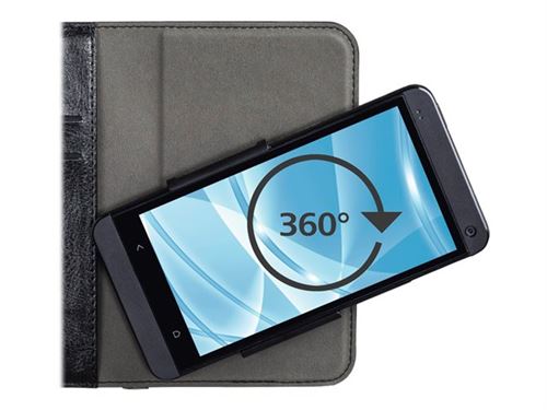 Hama Booklet Smart Move Universal XL - Essential - flip cover voor mobiele telefoon - namaakleer - zwart