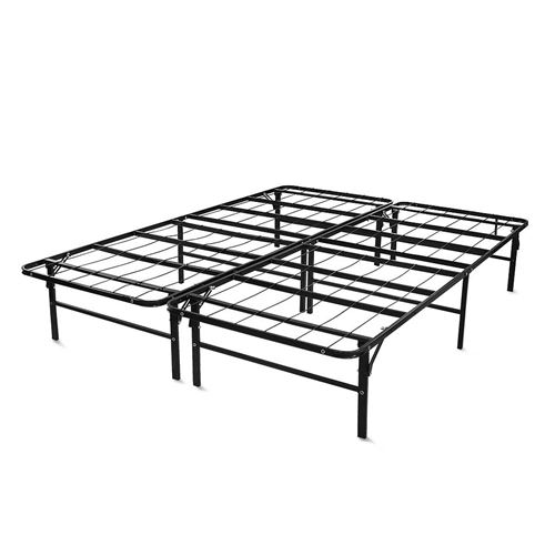 Cadre de Lit Pliant, Structure de Lit en Métal, Queen size, 200 x 148 x 36 cm, Matériau: Acier inoxydable