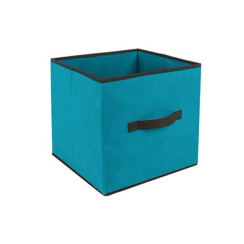 Boîte de rangement pour meuble - 31 x 31 cm. - Turquoise