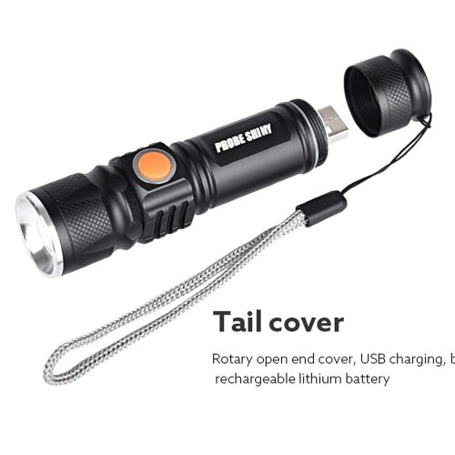 Mini Torche LED Portable, Lampe De Poche Réglable Avec Chargeur USB, Pour  Camping En Plein Air, 1 Pièce