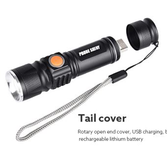 TM） mini - usb réglable conduit zoom 3000lm portatif rechargeable lampe torche MuSheng 