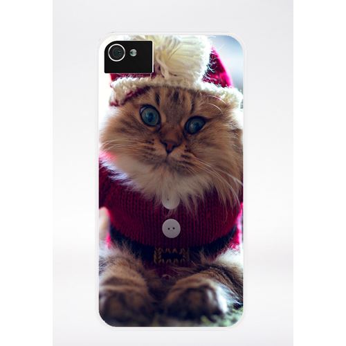 Coque Chat De Noël Compatible Iphone 4 Transparent