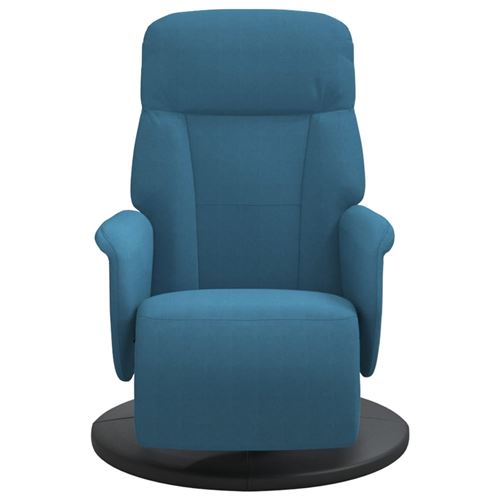 Non Communiqué Bleu Vidaxl Fauteuil Inclinable Avec Repose-Pied Velours