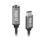 Adaptateur pour smartphone Type-C mâle – jack femelle Noir