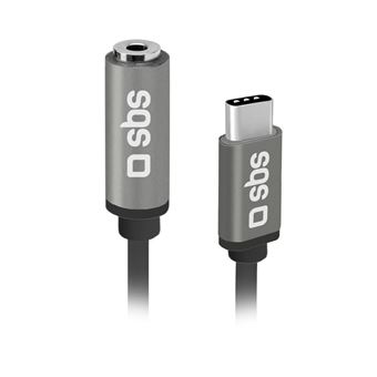 Adaptateur pour smartphone Type-C mâle – jack femelle Noir
