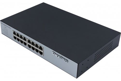 switch ethernet dexlan 16 ports gigabit rackable fanless