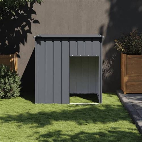 Comparer les prix de vidaXL Niche pour chien avec toit anthracite 110x103x109 cm