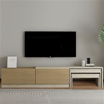 Meuble TV en bois "Nest" - 180 x 30 x 36 cm - Beige - 1