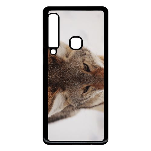 Coque My-Kase pour Galaxy A9 (2018) - tete de loup - Plastique Noir