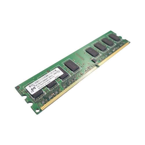 Barrette Mémoire 2Go Ram Ddr2 Micron Mt16Htf25664Ay-800J1 Dimm Pc2-6400U 2Rx8