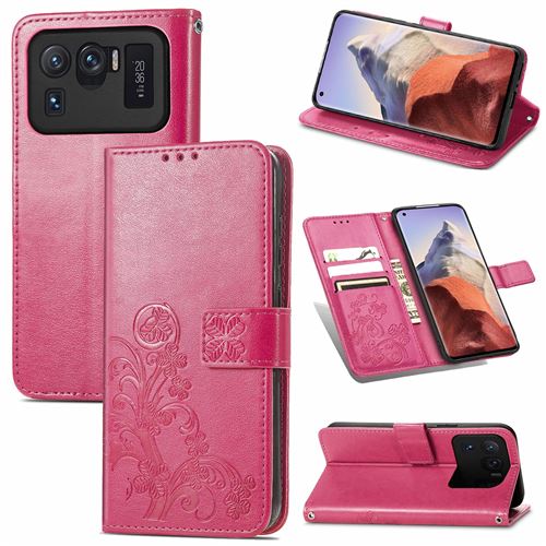 MPFRANCE Housse pour Xiaomi Mi 11 Ultra Rose [Fleur de Lys]