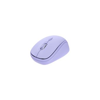 Trust Yvi+ - Souris - compact, multi-appareil - droitiers et gauchers - optique - 3 boutons - sans fil - 2.4 GHz, Bluetooth 5.0 - récepteur sans fil USB - violet - 1