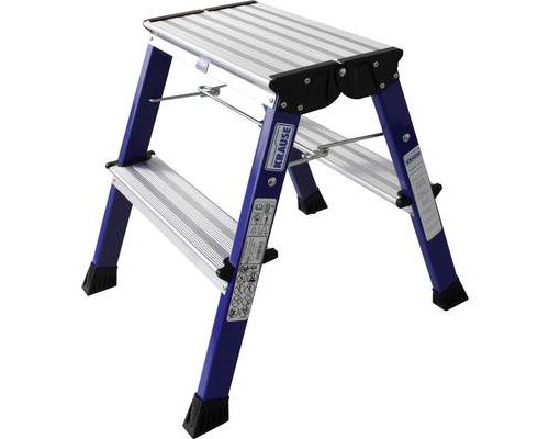 Marche-pied pliable à roulettes Krause, bleu Krause 130082 Hauteur de travail (max.) 2.45 m