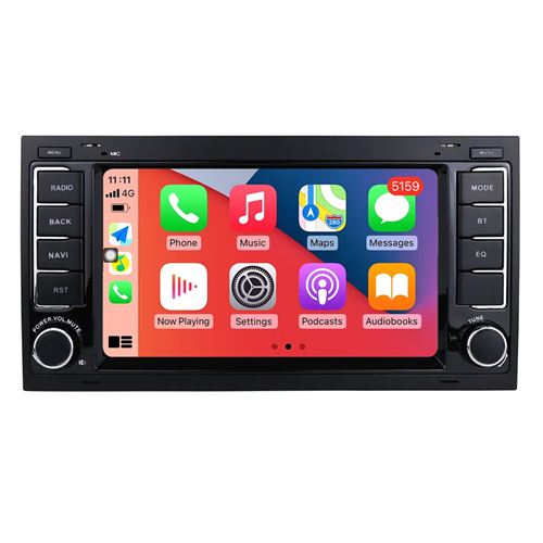 Autoradio CarPlay RoverOne Android Auto 2Go RAM 32Go ROM GPS Bluetooth pour VW Touareg Transporter T5 Multivan 2004 - 2011