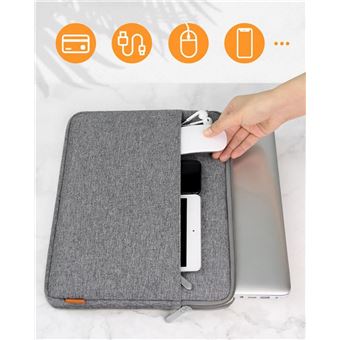 Housse PC Portable Inateck Housse Ordinateur 15-15,6 Pouces Compatible avec  Chromebook Notebook Ultrabook Matebook 15, avec Poche d'Accessoires -  Gris