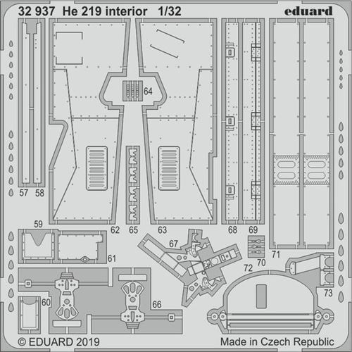 He 219 Interior For Revell - 1:32e - Eduard Accessories
