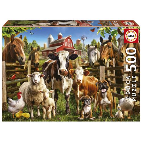 Educa Puzzle 500 Pcs Les Malins De La Ferme - Neuf - Image 3