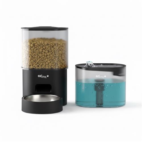 Meilleurs prix pour Distributeur de croquettes et fontaine pour chat et petit chien Eziclean® Nutribot Connect C4