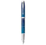 PARKER IM Premium Submerge, Stylo plume, Dégradé de bleu, plume moyenne, encre bleue, Coffret cadeau