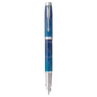 PARKER IM Premium Submerge, Stylo plume, Dégradé de bleu, plume moyenne, encre bleue, Coffret cadeau