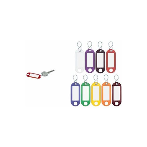 WEDO Porte-clés avec crochet en S, grand paquet, rouge