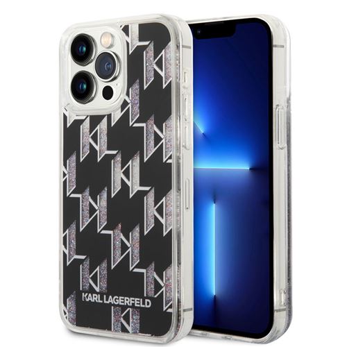 Karl Lagerfeld Noir Étui Liquid Glitter Pour Iphone 14 Pro Max, - Neuf - Image 5