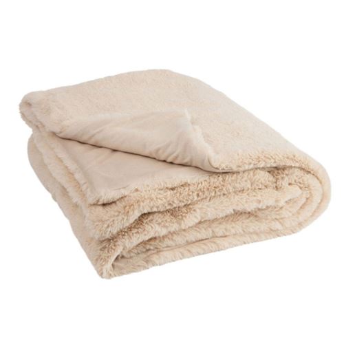 Non Communiqué Beige Plaid Imitation Fourrure Cutie 130X180cm