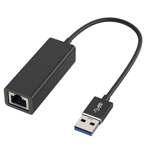  Adaptateur USB 3.0 vers RJ45 Gigabit Ethernet USB Réseau à  1000 Mbps