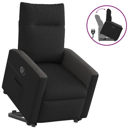 Vidaxl Fauteuil De Relaxation Inclinable Tissunoir - Image 2