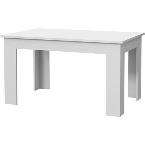 PILVI Table a manger - Blanc - L 140 x I90 x H 75 cm