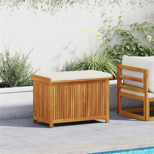 Boîte à coussins d extérieur 90x50x60,5 cm bois massif d acacia
