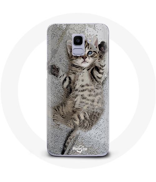Coque pour Samsung Galaxy J6 2018 Chaton Bengal mignon Maniacase
