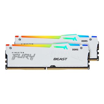 Kingston Fury Beast White RGB - 2 x 16 Go (32 Go) - DDR5 6000 MHz