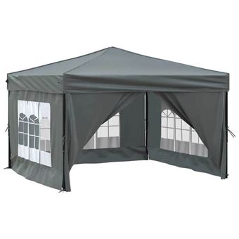 Partytent inklapbaar met zijwanden 3x6 m zwart kopen