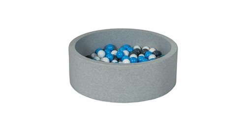 Piscine à balles aire de jeu + 150 balles blanc gris bleu clair