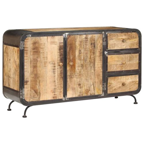 vidaXL Buffet 140 x 40 x 80 cm Bois de manguier massif