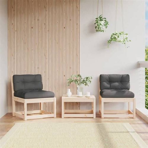 Divani Da Giardino Con Cuscini 2 Pz Legno Massello Di Pino - Vidaxl