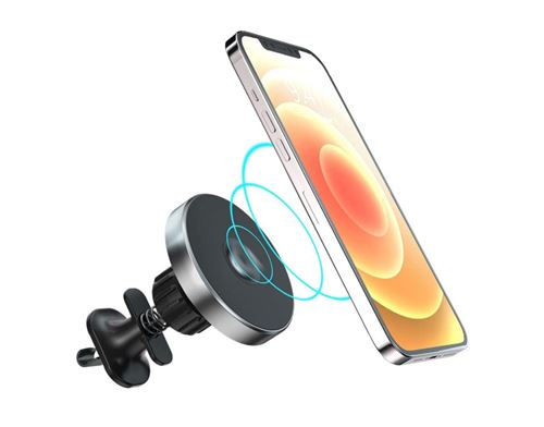 Chargeur de Voiture Sans Fil 15W, Prend en Charge Toutes les Bouches D aération(Noir)-Chronus