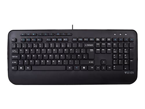 V7 KU300UK - Toetsenbord - USB - VK - zwart